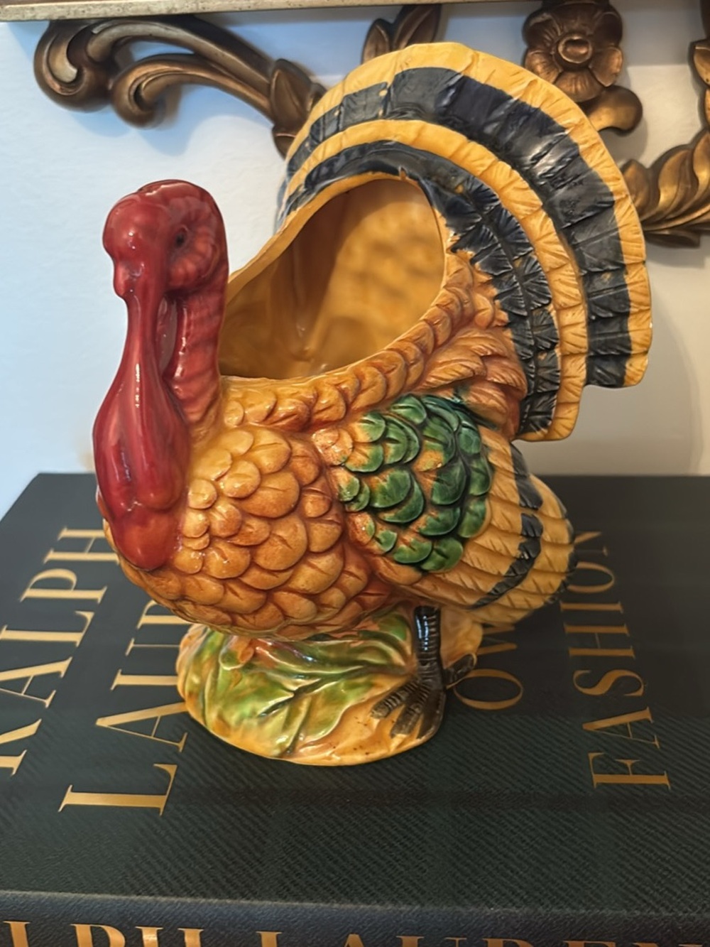 Vintage Napcoware Ceramic Turkey Planter Vase